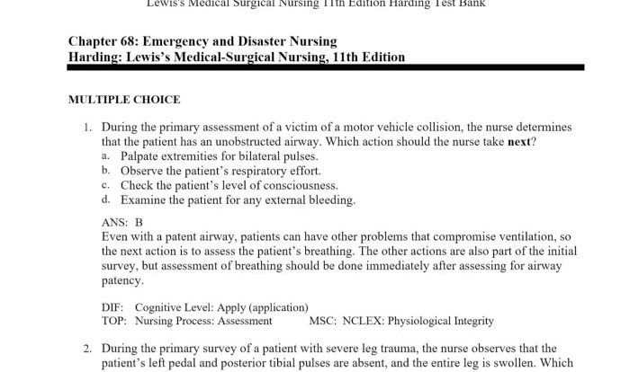 Lewis med surg test bank