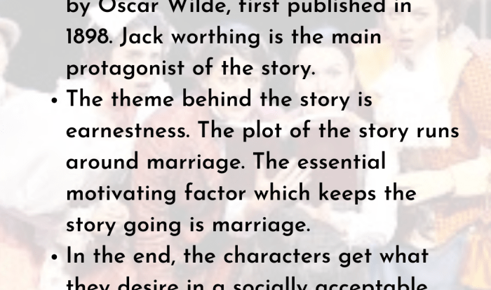 The importance of being earnest monologue