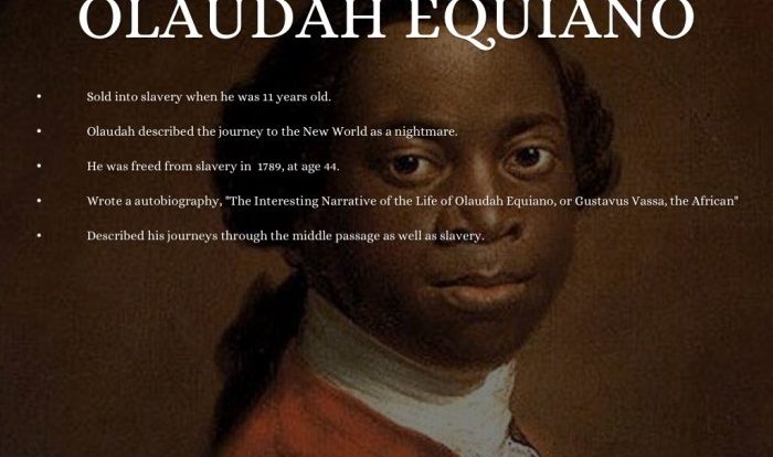 Olaudah equiano recalls the middle passage answer key