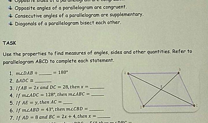 Which statements are true about the parallelograms select three options