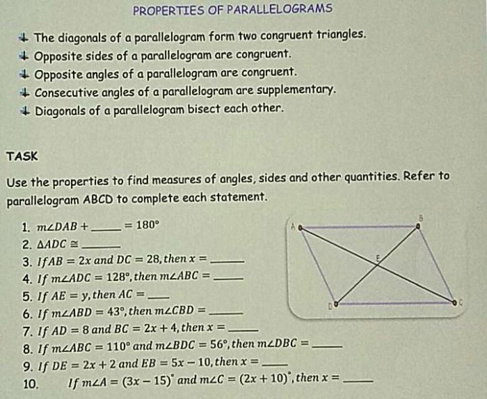 Which statements are true about the parallelograms select three options