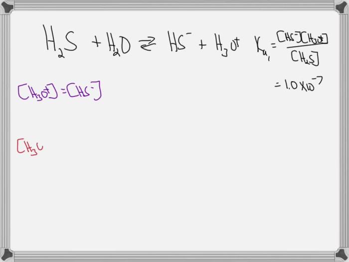 To a first approximation the ionization constant of h2s is