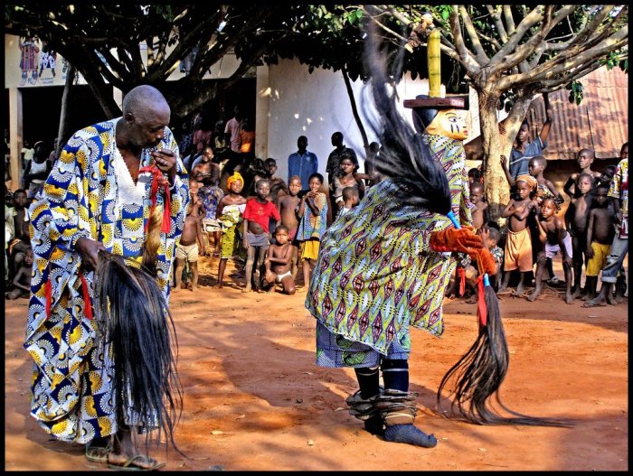 Gèlèdé rituals performed by the yoruba in nigeria celebrate