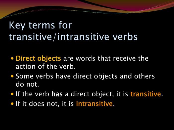 Lesson 5 verbs action transitive intransitive answer key